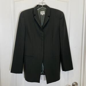 Armani Collezioni Forest Green Blazer Jacket Wool Sleek Minimalist Career‎ 8 44